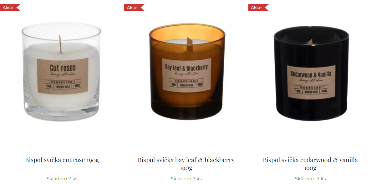 LUXUSNÍ VONNÉ SVÍČKY 190 G 