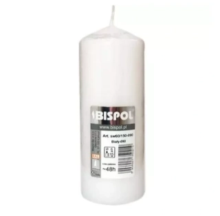 Bispol svíčka válec 60/150 white