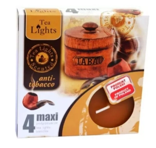 Tea Lights Maxi svíčky anti tobacco 4ks