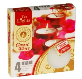 Tea Lights Maxi svíčky romantica 4ks