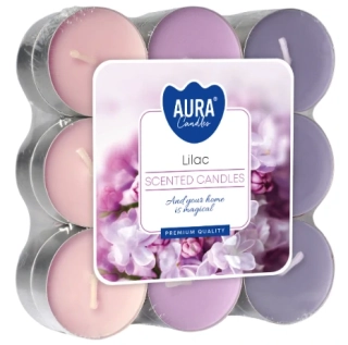 Bispol čajové svíčky Lilac (šeřík) 18ks