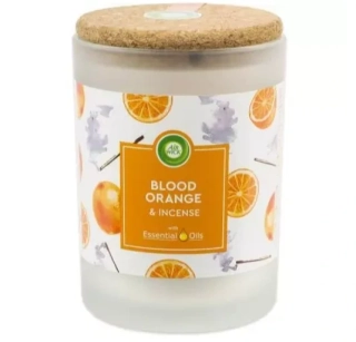 Air wick essential oils svíčka Pomeranč & vonná tyčinka 185g