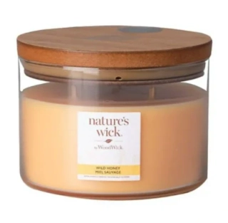 Svíčka Wood Wick Tumbler, Wild Honey, 3 knoty, 433g